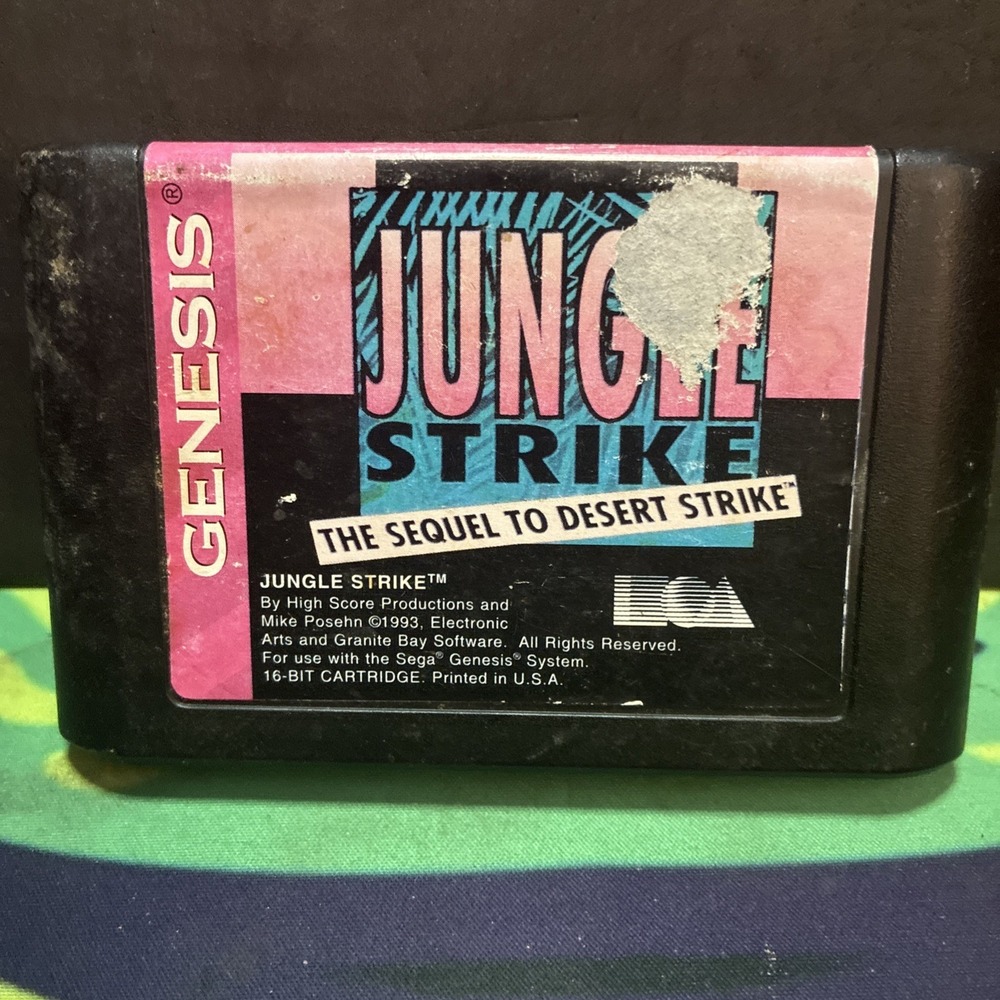Jungle Strike (Sega Genesis, 1993) loose cart only